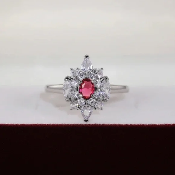 New Women’s 925 Silver Beautiful Flower Ring - Picture 2 of 6